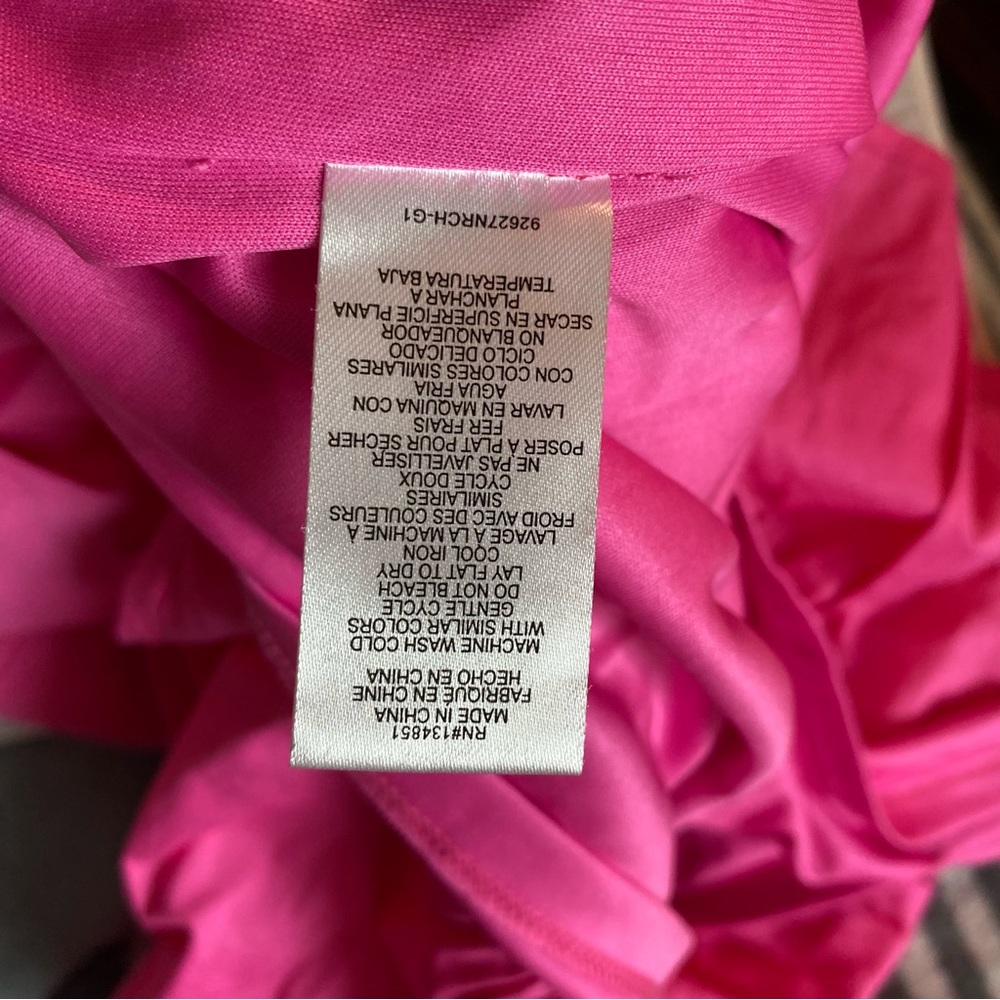 WAYF Hot Pink Puff Sleeve Cutout Mini Dress Size M NWT - Picture 7 of 7